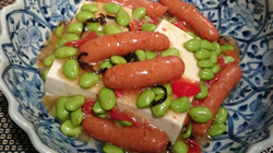 シャウエッセンと豆腐のごちそうあんかけ g-cookin20160930