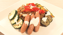 6月29日(金)「シャウエッセンとグリル野菜のカレーピラフ」 kinyoucooking20180629