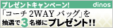 ディノス いいものメルマガプレゼントバナー　コーチの2WAYバッグを3名様に