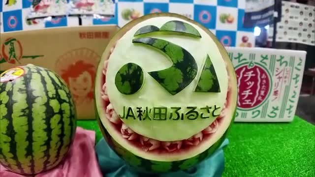 今が旬の秋田県横手市産のスイカが大阪の市場で高評価　1玉5万円の初値つける